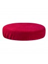 Fuchsia velor stool cover