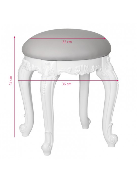 Taboret Azzurro styl 60-01 szary