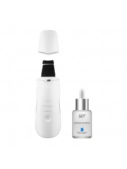 Mini Skin Scrubber white pearl device + Syis ampoule with hyaluronic acid 15 ml
