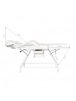 Fotel zabiegowy do rzęs Ivette szary