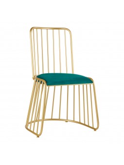 Velvet MT-307 gold-green chair