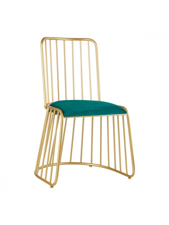 Bársony MT-307 arany-zöld szék