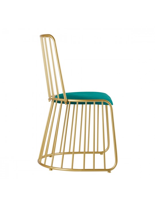 Bársony MT-307 arany-zöld szék