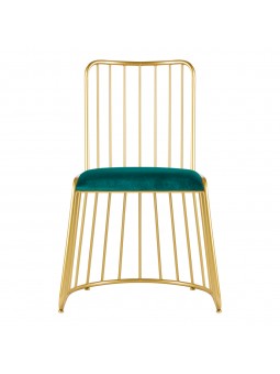 Velvet MT-307 gold-green chair
