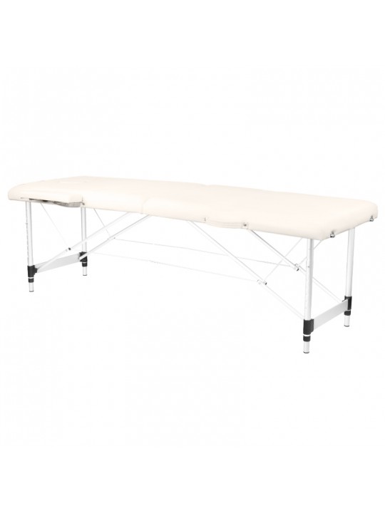 Aluminum comfort folding massage table Activ Fizjo 2 segment cream