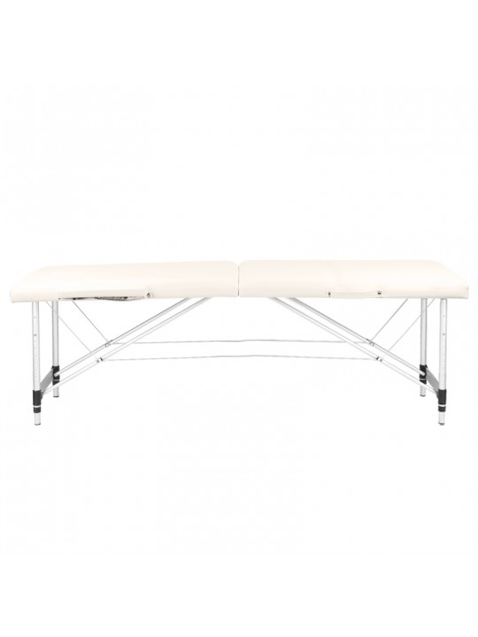 Aluminum comfort folding massage table Activ Fizjo 2 segment cream