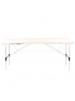 Aluminum comfort folding massage table Activ Fizjo 2 segments cream