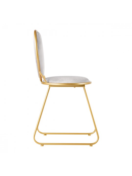 Velvet MT-309 gray gold chair