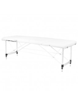 Aluminum comfort folding massage table Activ Fizjo, 2 segments, white