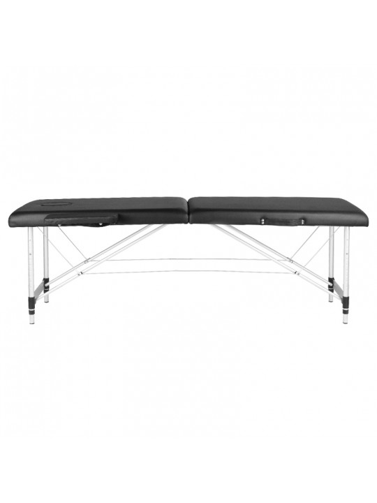 Activ Fizjo aluminum comfort folding massage table, 2 segments, black