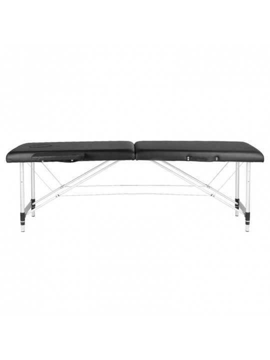 Masa de masaj plianta din aluminiu confort Activ Fizjo 2 segmente negru