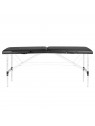 Розкладний масажний стіл алюмінієвий комфорт Activ Fizjo 2 сегменти чорний