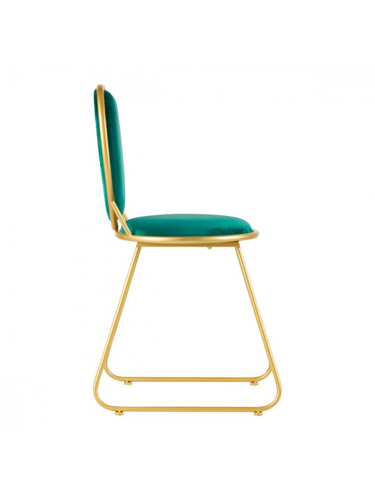 Velvet MT-309 gold-green chair