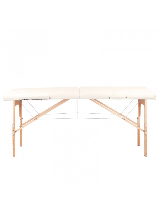 Stół składany do masażu wood komfort Activ Fizjo 2 segmentowe cream
