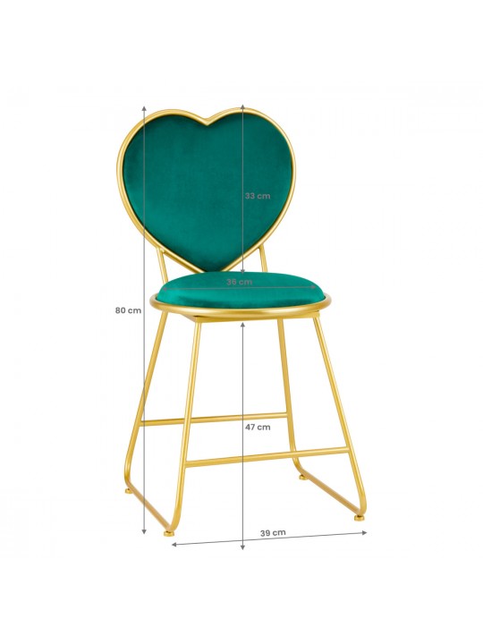 Velvet MT-309 gold-green chair