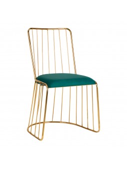 Velvet chair QS-M00 gold green