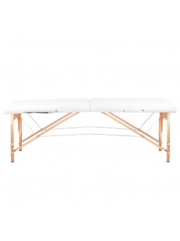 Stół składany do masażu drewniany Komfort Activ Fizjo 2 segmentowe white