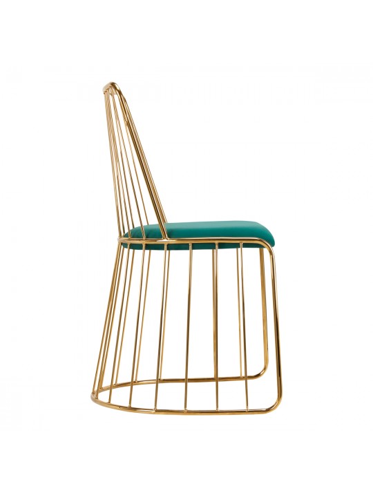 Velvet chair QS-M00 gold green