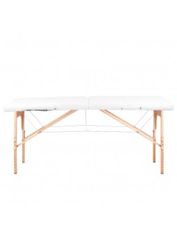 Komfort Activ Fizjo 2-segmentový dřevěný skládací masážní stůl, bílý