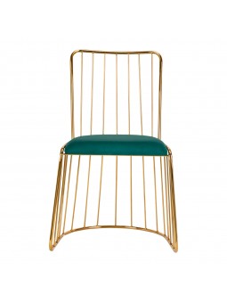 Velvet chair QS-M00 gold green