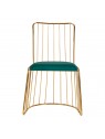Оксамитовий стілець QS-M00 золото зелений