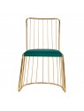 Velvet chair QS-M00 gold green