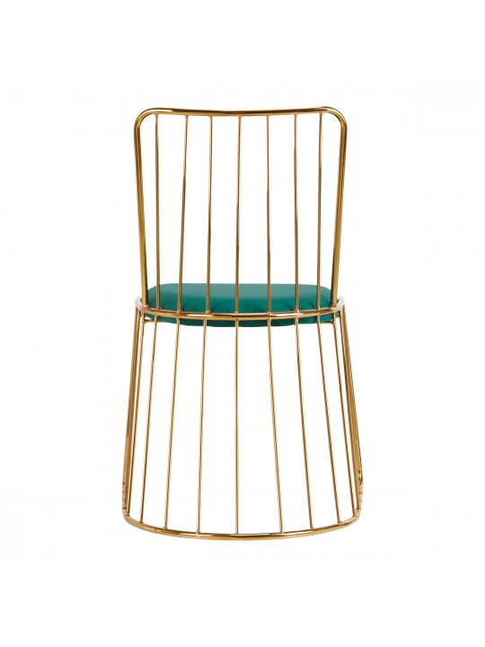 Оксамитовий стілець QS-M00 золото зелений