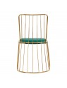 Velvet chair QS-M00 gold green