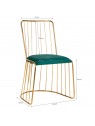 Velvet chair QS-M00 gold green