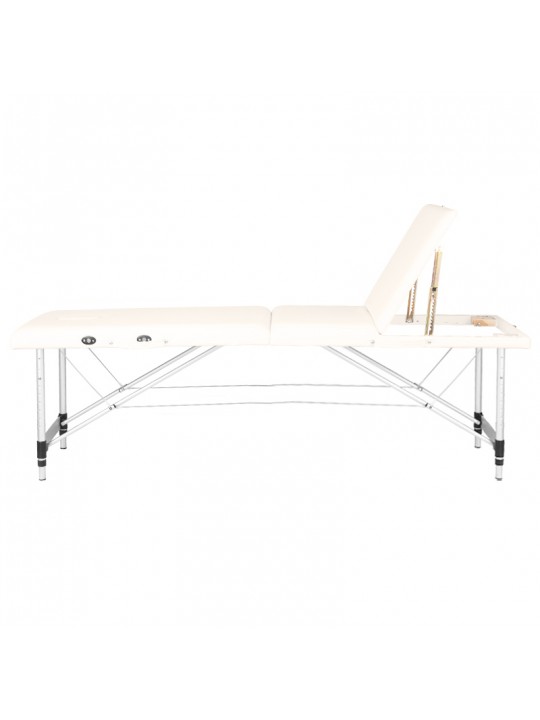 Aluminum comfort folding massage table Activ Fizjo 3-segment cream