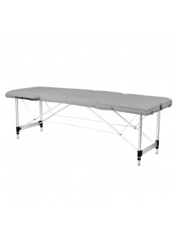 Activ Fizjo aluminum comfort folding massage table, 3 segments, gray