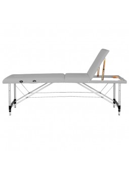 Activ Fizjo aluminum comfort folding massage table, 3 segments, gray