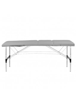 Activ Fizjo aluminum comfort folding massage table, 3 segments, gray
