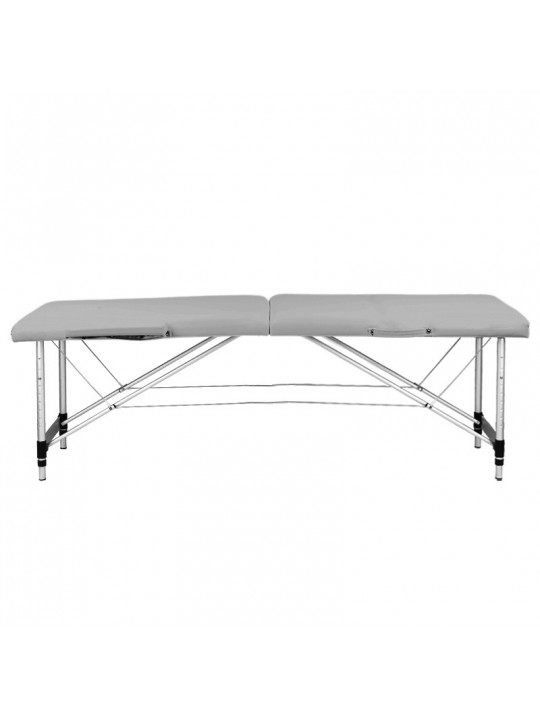 Розкладний масажний стіл алюміній комфорт Activ Fizjo 2 сегмент сірий