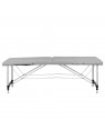 Stół składany do masażu aluminiowy komfort Activ Fizjo 2 segmentowy szary