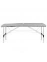 Розкладний масажний стіл алюміній комфорт Activ Fizjo 2 сегмент сірий
