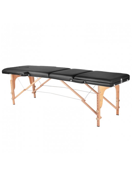 Komfort Activ Fizjo wooden foldable massage table, 3 segments, black