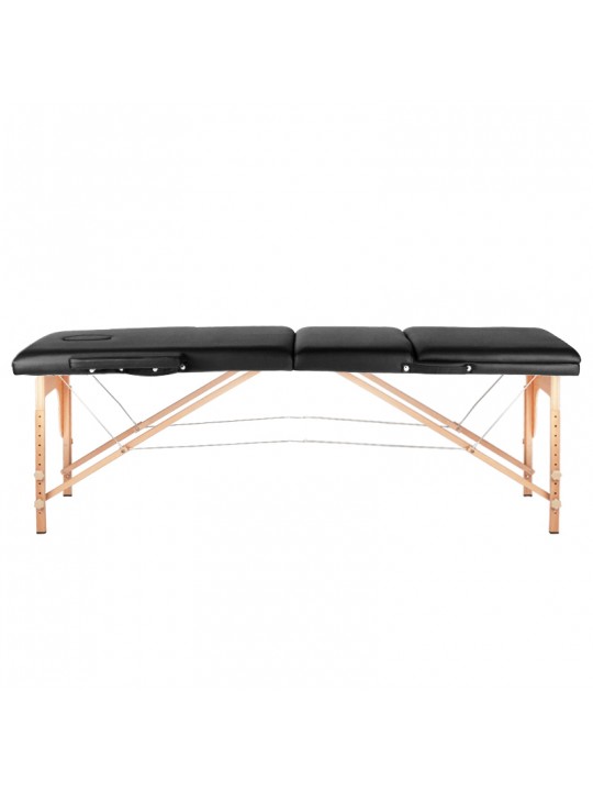 Komfort Activ Fizjo wooden foldable massage table, 3 segments, black