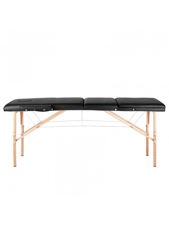 Komfort Activ Fizjo wooden foldable massage table, 3 segments, black