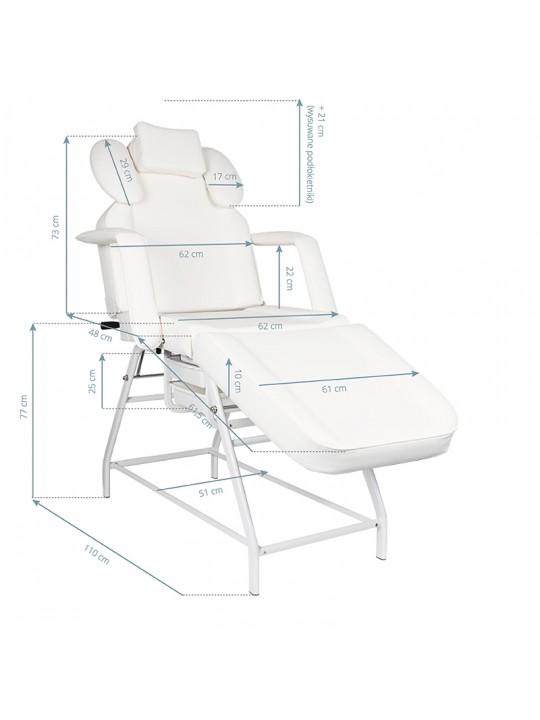 Ivette eyelash treatment chair, white