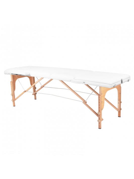 Komfort Activ Fizjo wooden foldable massage table, 3 segments, white