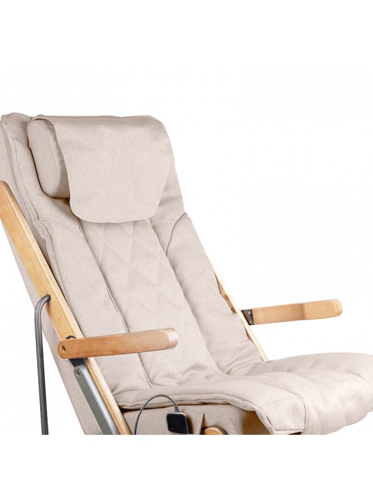 Sakura Relax folding armchair with a beige massager