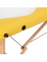 Összecsukható masszázsasztal fa komfortos Activ Fizjo 2 szegmenses fehér-sárga