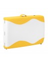 Wood comfort Activ Fizjo foldable massage table, 2 segments, white and yellow