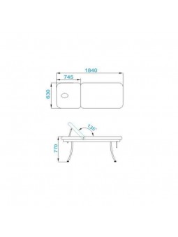 Masážní lehátko Azzurro 328, bílé