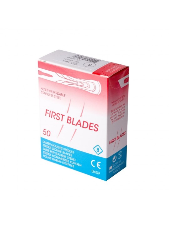 FIRST BLADES Podiatric chisel blade No. 8 / 50pcs