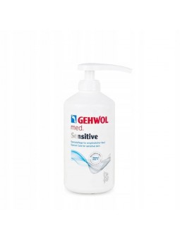 GEHWOL SENSITIVE Creme zur Pflege empfindlicher Haut mit Mikrosilber 500 ml mit Dosierung.