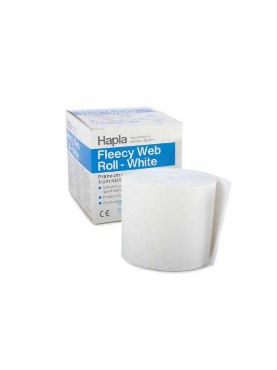 HAPLA Fleecy Web Antibacterial Roll - White - Przeciwbakteryjny Blat Odciążający W Rolce 7,5cm x 5 m