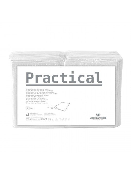 Practic Draperii medicale pliate albe 33 cm x 48 cm - pachet 100 buc