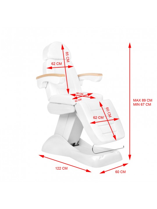 Scaun electric de frumusețe Lux alb încălzit